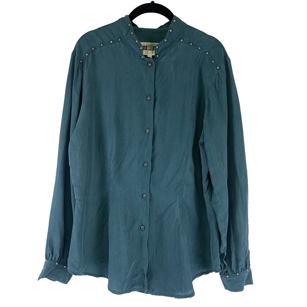 Elegant Teal Button Down Shirt for Women
